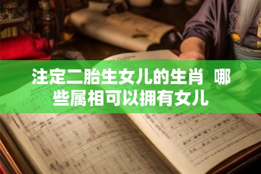 注定二胎生女儿的生肖  哪些属相可以拥有女儿