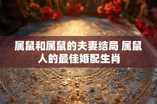 属鼠和属鼠的夫妻结局 属鼠人的最佳婚配生肖