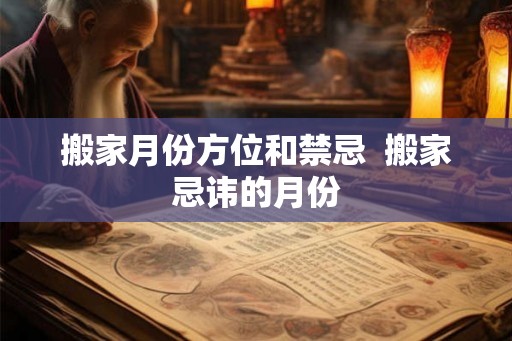 搬家月份方位和禁忌  搬家忌讳的月份