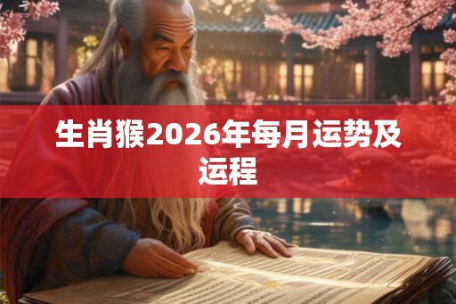生肖猴2026年每月运势及运程 生肖猴2026年每月运势及运程