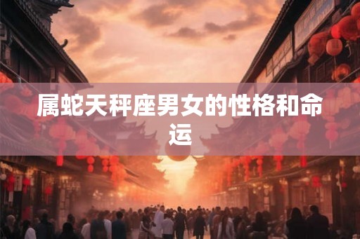 属蛇天秤座男女的性格和命运