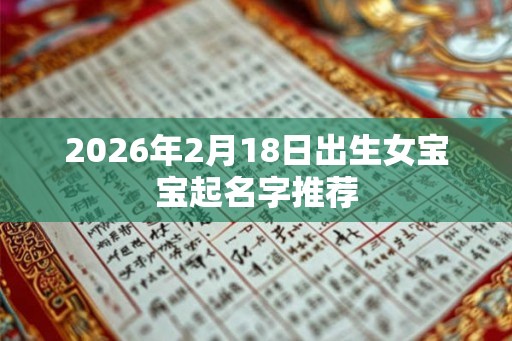 2026年2月18日出生女宝宝起名字推荐