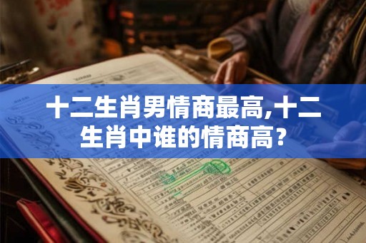 十二生肖男情商最高,十二生肖中谁的情商高？