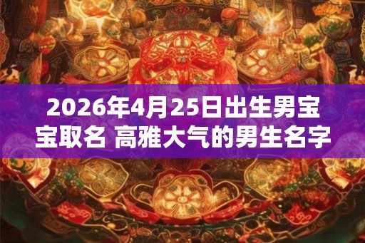 2026年4月25日出生男宝宝取名 高雅大气的男生名字