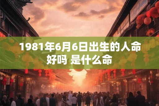 1981年6月6日出生的人命好吗 是什么命