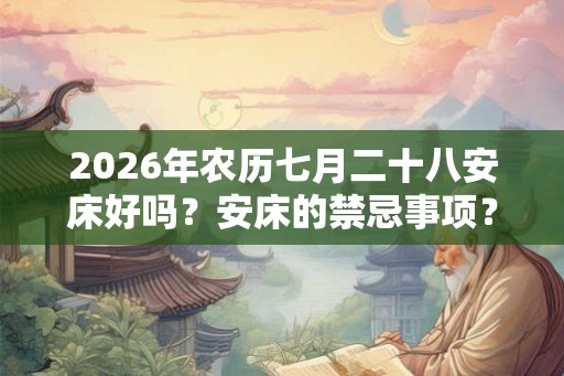 2026年农历七月二十八安床好吗？安床的禁忌事项？