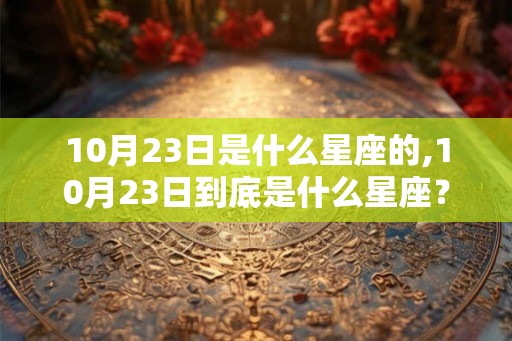 10月23日是什么星座的,10月23日到底是什么星座？