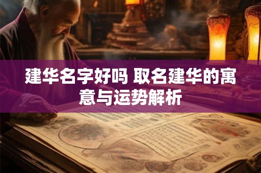 建华名字好吗 取名建华的寓意与运势解析