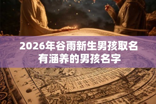 2026年谷雨新生男孩取名 有涵养的男孩名字