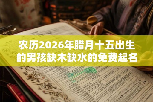 农历2026年腊月十五出生的男孩缺木缺水的免费起名大全