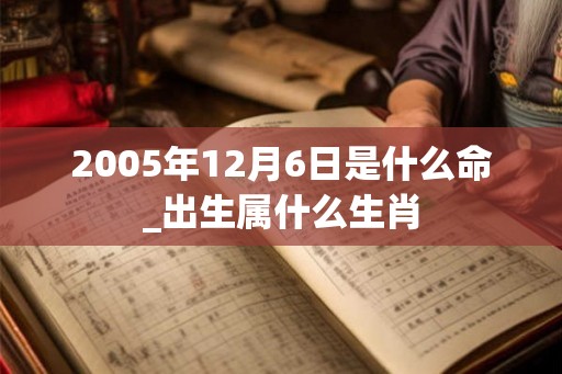 2005年12月6日是什么命_出生属什么生肖