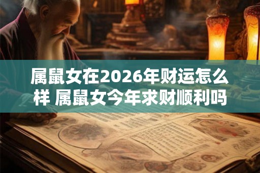 属鼠女在2026年财运怎么样 属鼠女今年求财顺利吗
