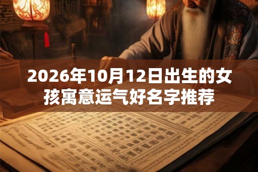 2026年10月12日出生的女孩寓意运气好名字推荐