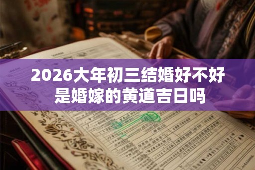 2026大年初三结婚好不好 是婚嫁的黄道吉日吗
