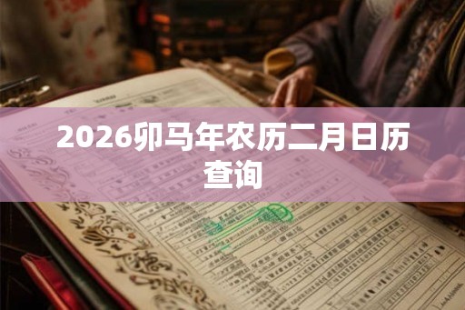 2026卯马年农历二月日历查询