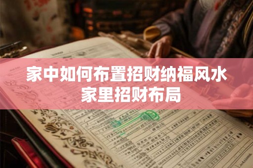 家中如何布置招财纳福风水  家里招财布局