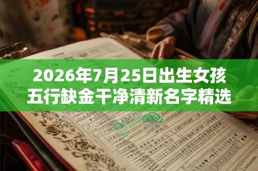 2026年7月25日出生女孩五行缺金干净清新名字精选