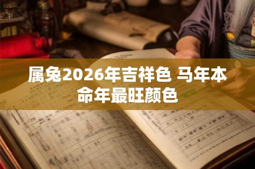 属兔2026年吉祥色 马年本命年最旺颜色