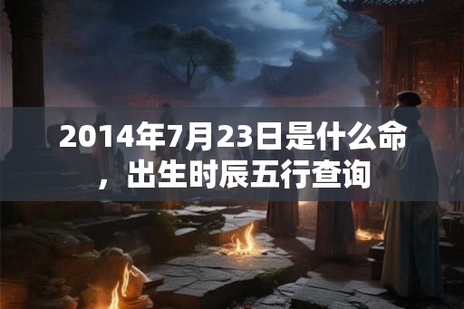 2014年7月23日是什么命，出生时辰五行查询