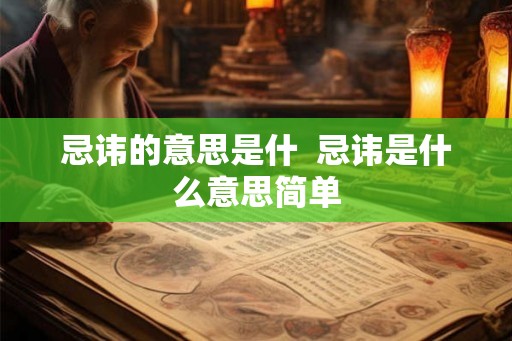 忌讳的意思是什  忌讳是什么意思简单