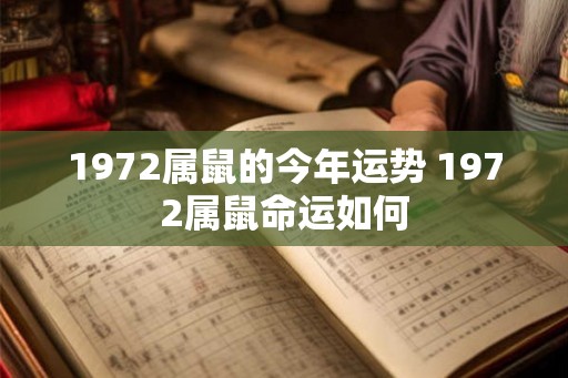 1972属鼠的今年运势 1972属鼠命运如何