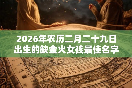 2026年农历二月二十九日出生的缺金火女孩最佳名字 2026年农历二月二十九日出生的缺金火女孩最佳名字