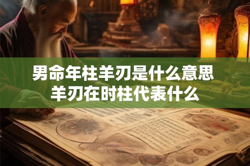 男命年柱羊刃是什么意思 羊刃在时柱代表什么