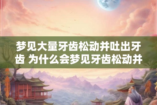 梦见大量牙齿松动并吐出牙齿 为什么会梦见牙齿松动并吐出