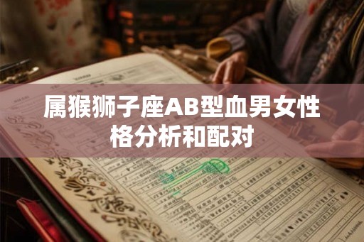 属猴狮子座AB型血男女性格分析和配对