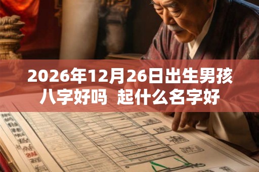 2026年12月26日出生男孩八字好吗  起什么名字好