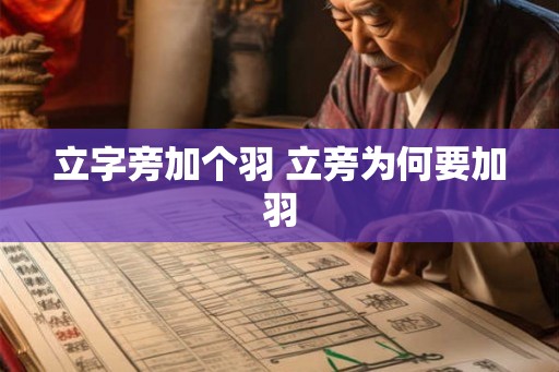 立字旁加个羽 立旁为何要加羽