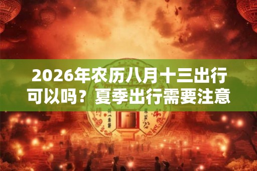 2026年农历八月十三出行可以吗？夏季出行需要注意什么？