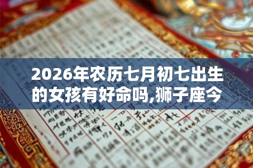 2026年农历七月初七出生的女孩有好命吗,狮子座今年财运怎样? 2026年农历七月初七出生的女孩有好命吗,狮子座今年财运怎样?