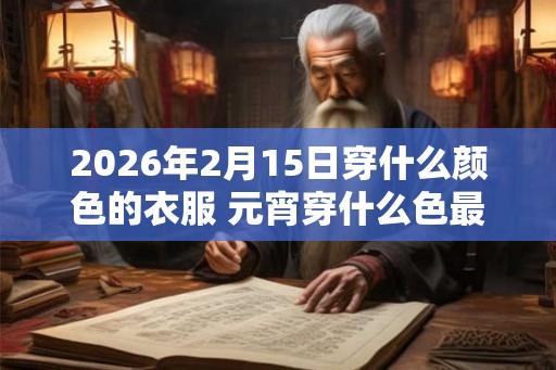 2026年2月15日穿什么颜色的衣服 元宵穿什么色最吉利