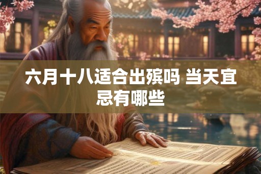 六月十八适合出殡吗 当天宜忌有哪些
