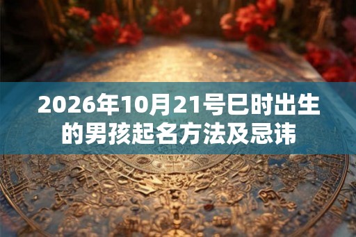 2026年10月21号巳时出生的男孩起名方法及忌讳