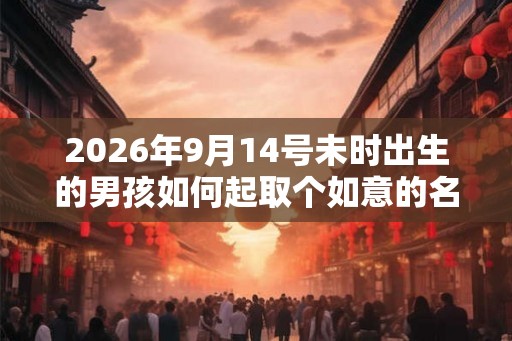 2026年9月14号未时出生的男孩如何起取个如意的名字，五行属什么