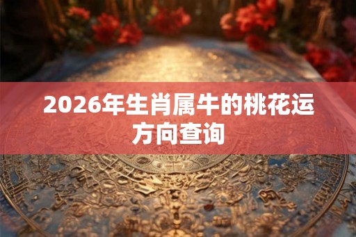 2026年生肖属牛的桃花运方向查询