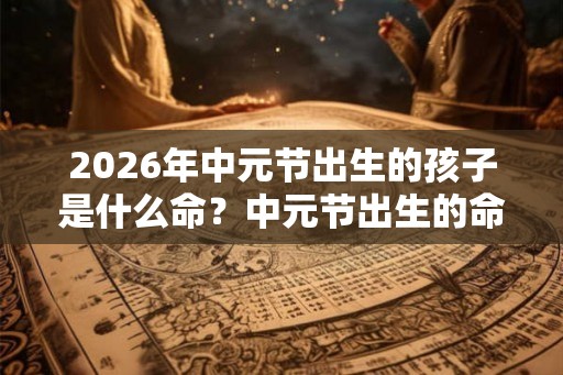 2026年中元节出生的孩子是什么命？中元节出生的命运如何？