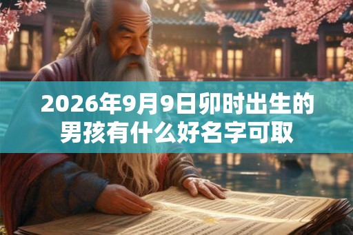 2026年9月9日卯时出生的男孩有什么好名字可取
