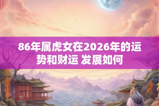 86年属虎女在2026年的运势和财运 发展如何