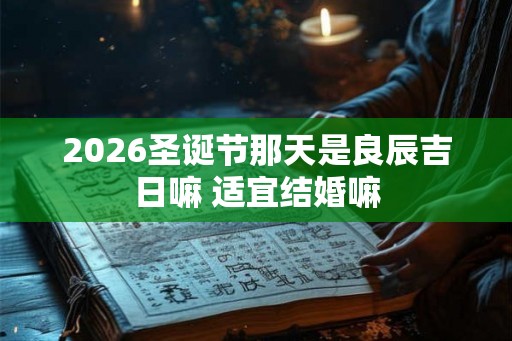 2026圣诞节那天是良辰吉日嘛 适宜结婚嘛