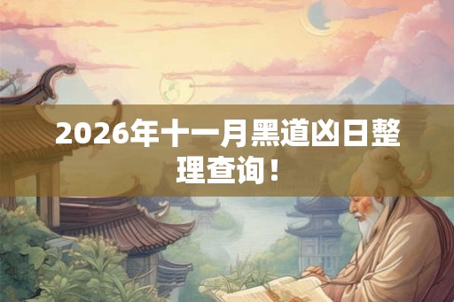 2026年十一月黑道凶日整理查询！