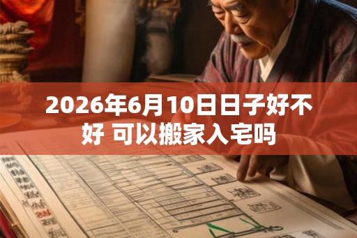 2026年6月10日日子好不好 可以搬家入宅吗