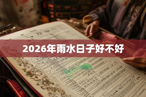 2026年雨水日子好不好