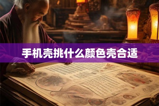 手机壳挑什么颜色壳合适
