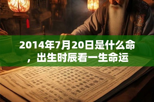 2014年7月20日是什么命，出生时辰看一生命运