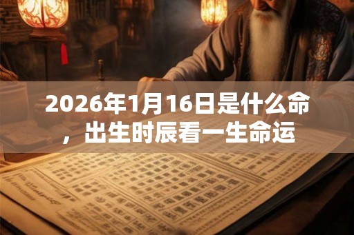 2026年1月16日是什么命,出生时辰看一生命运 2026年1月16日是什么命,出生时辰看一生命运