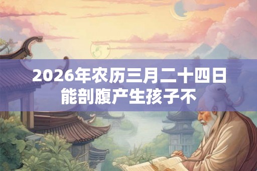 2026年农历三月二十四日能剖腹产生孩子不