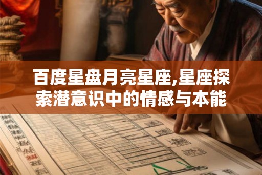 百度星盘月亮星座,星座探索潜意识中的情感与本能